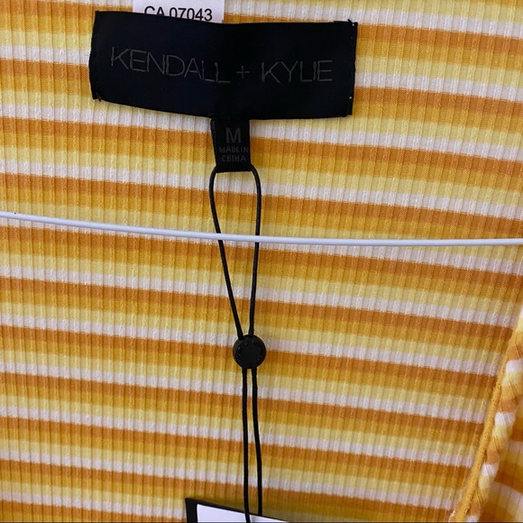 Kendall and Kylie yellow stripped ballet wrap top, nwt - Picture 6 of 6